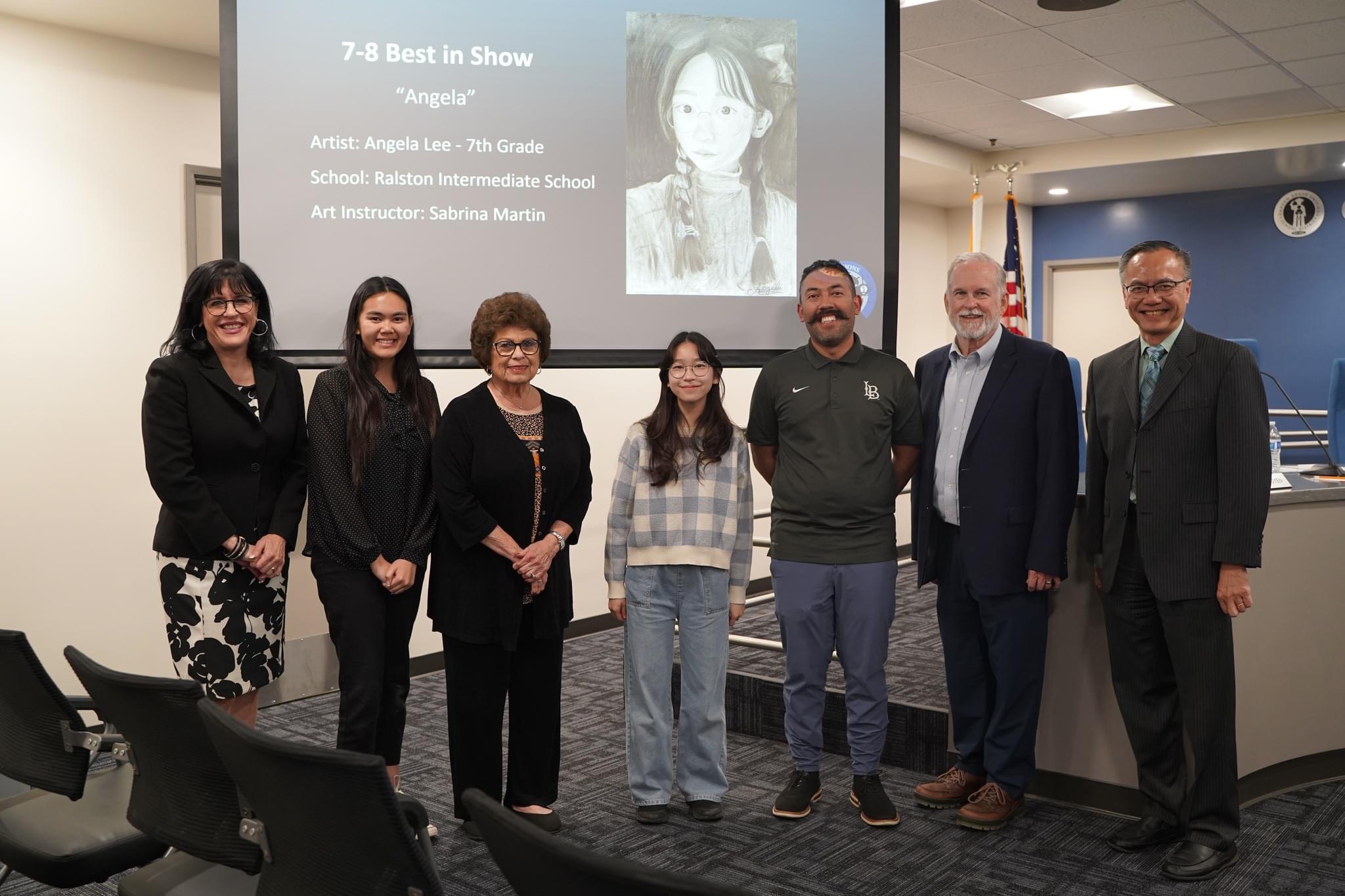 Best in Show recognition for a Ralston Artist at our GGUSD Board meeting