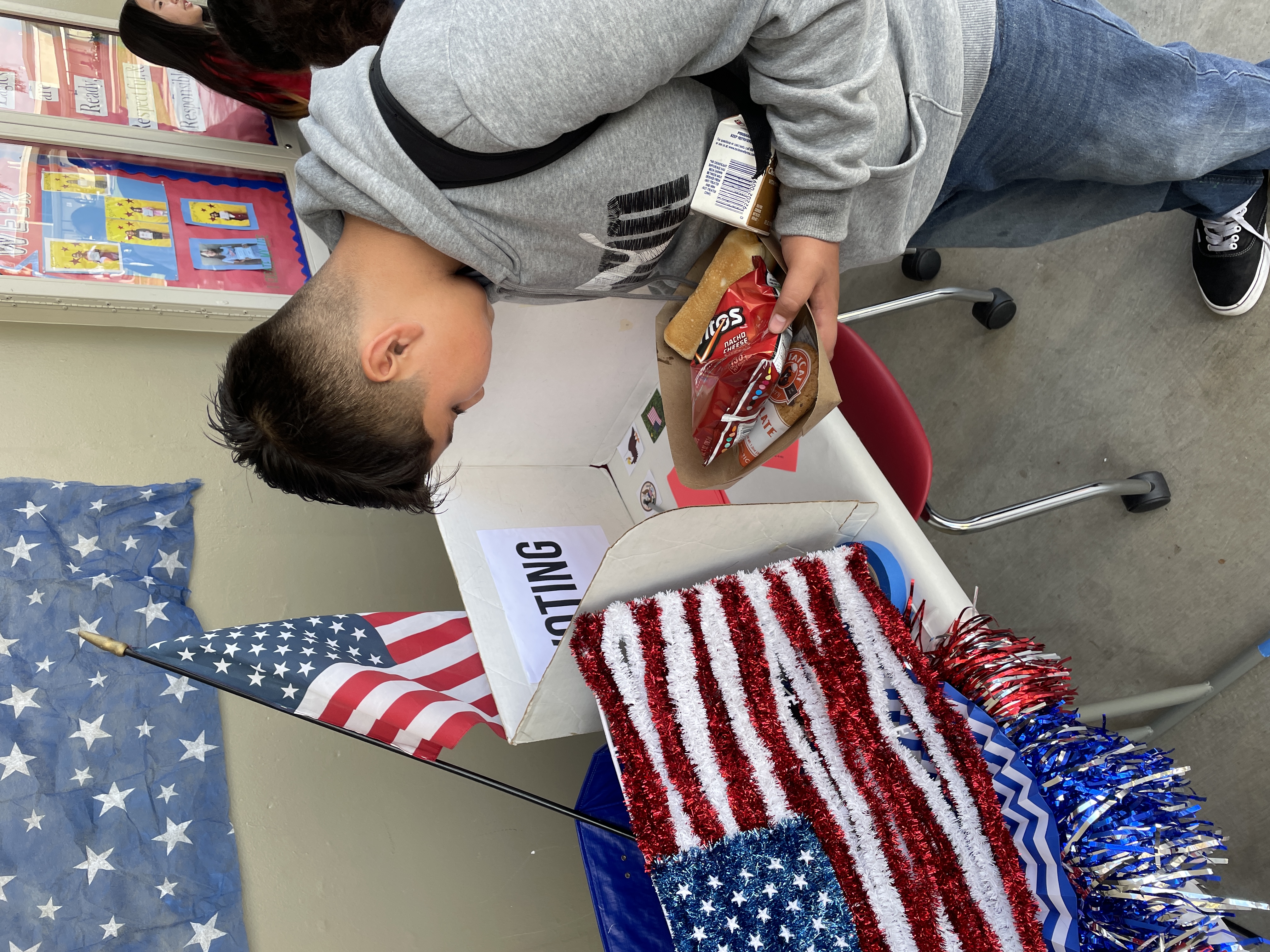 Students learn about voting for Patriotic Day
