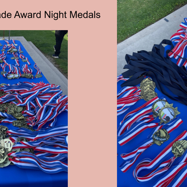 8th Grade Awards Night - medals give to our top scholars